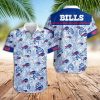 Buffalo Bills Hawaiian Shirt Bills Palm Leaves Blue White Hawaiian Shirt