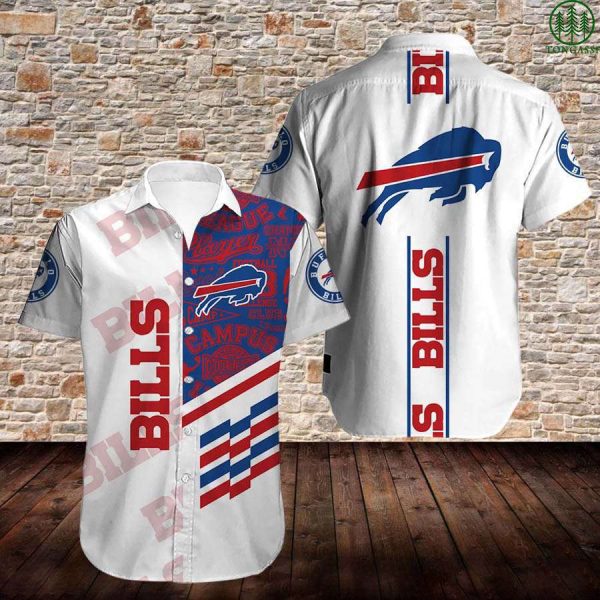 Buffalo Bills Hawaiian Shirt Summer Shirt White Ver