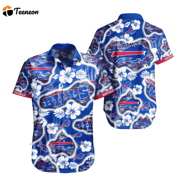 Buffalo Bills Hawaiian Shirts Tropical Flower Pattern All Over Print Gift For Fans