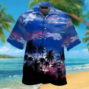 Buffalo Bills Short Sleeve Button Up Tropical Aloha Hawaiian Shirt Set for Men Women Gift for Fans