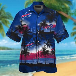 Buffalo Bills Short Sleeve Button Up Tropical Aloha Hawaiian Shirt Set for Men Women Gift for Fans