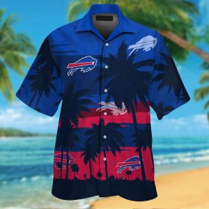 Buffalo Bills Short Sleeve Button Up Tropical Aloha Hawaiian Shirt Set for Men Women Gift for Fans