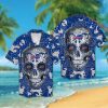 Buffalo Bills Sugarskull Short Sleeve Button Up Tropical Aloha Hawaiian Shirt Set for Men Women Kids