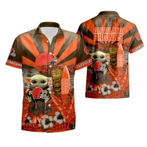 Cleveland Browns Baby Yoda Hawaiian Shirt summer shirt