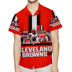 Cleveland Browns Players3 3D All Over Print Summer Beach Hawaiian Shirt With Pocket