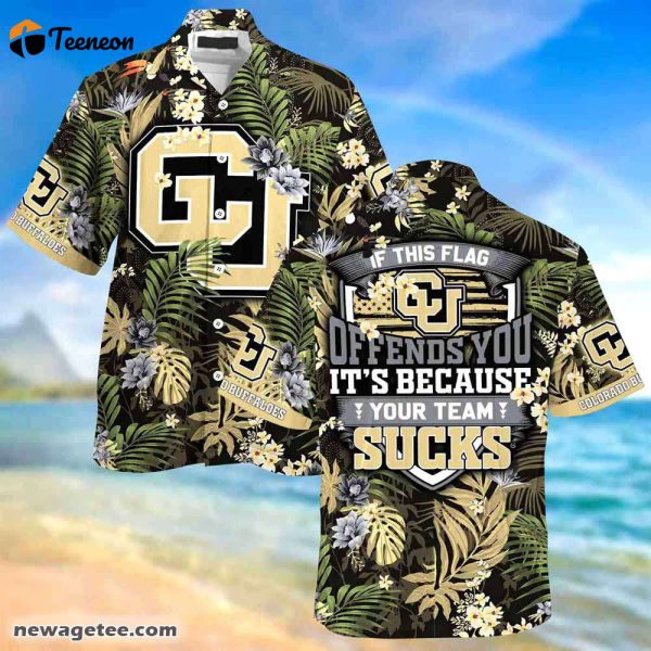 Colorado Buffaloes Summer Beach Hawaiian Shirt With Tropical Patterns