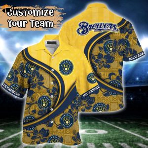 Customized MLB Milwaukee Brewers Hawaiian Shirt Harmony Hues For Fans