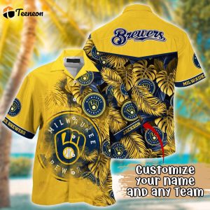 Customized MLB Milwaukee Brewers Hawaiian Shirt Radiant Rhythms For Fans