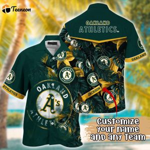 Customized MLB Oakland Athletics Hawaiian Shirt Radiant Rhythms For Fans