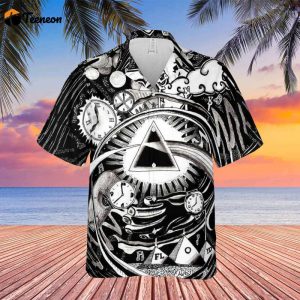 DSOTM Hand Draw Art Hawaiian Pink Floyd Shirt Gift For Men Women