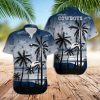 Dallas Cowboy Hawaiian Shirt Coconut Trees Sunset Hawaiian Shirt