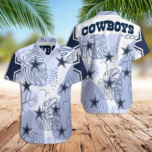 Dallas Cowboy Hawaiian Shirt Cowboys Palm Leaves Hawaiian Shirt