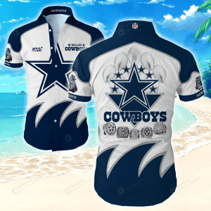 Dallas Cowboy Hawaiian Shirt Tropical Shirt Mens Floral Button Up Shirt