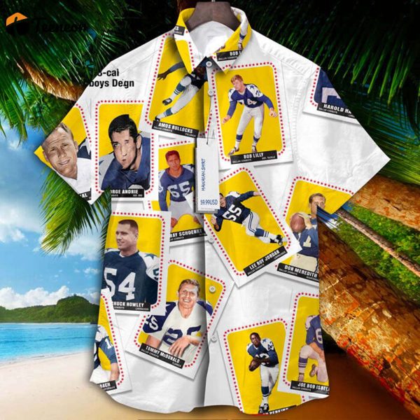 Dallas Cowboys 1964 Retrocards Set Vintage Aloha Hawaiian Shirt