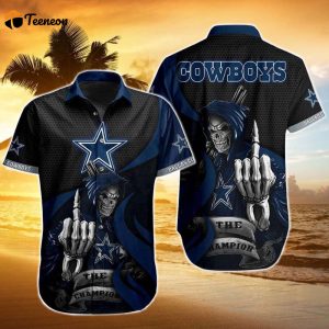 Dallas Cowboys Champion Death Graphic Hawaiian Shirt