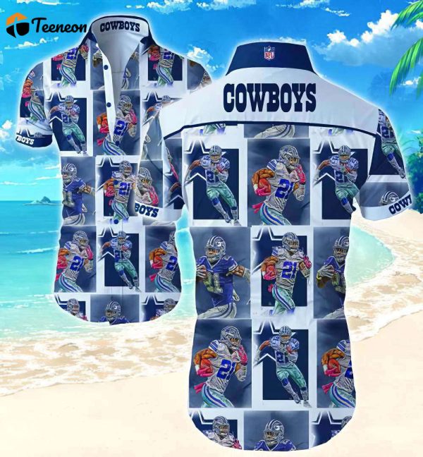 Dallas Cowboys Elliott 21 Graphic Hawaiian Shirt