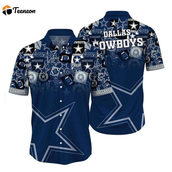 Dallas Cowboys Sticker Pattern Hawaiian Shirt