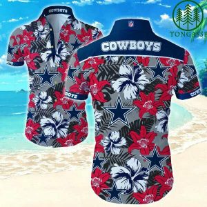 Dallas Cowboys Tropical Flower Hawaiian Shirt