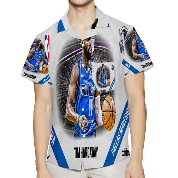 Dallas Mavericks 11 Tim Hardaway 3D All Over Print Summer Beach Hawaiian Shirt With Pocket