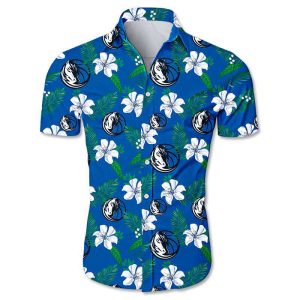 Dallas Mavericks Floral Hawaiian Shirt Small Flowers