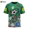 Dallas Stars Hawaiian Style Designs Unisex T-Shirt For Fans Gifts 2024