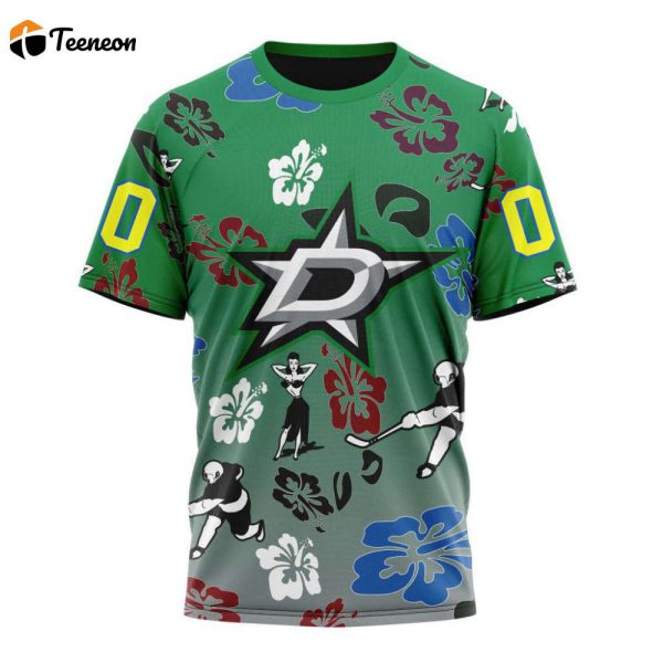 Dallas Stars Hawaiian Style Designs Unisex T-Shirt For Fans Gifts 2024