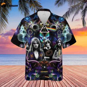 Dark Side Of The Moon Psychedelic Abstract Art Hawaiian Pink Floyd Shirt Gift For Men Women