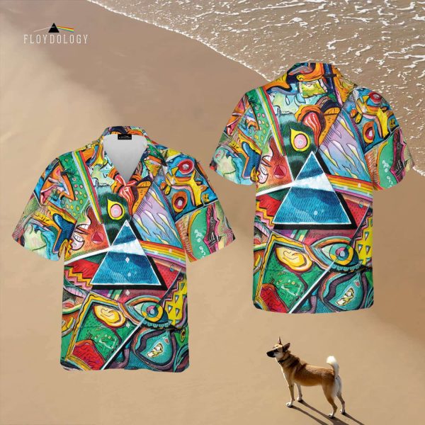 Dark Side of the Moon Pop Art Hawaiian Pink Floyd Shirt