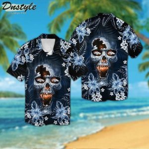 Denver Broncos Skull Tropical Aloha Hawaiian Shirt