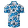 Detroit Lions Hawaiian Shirt Tropical Flower