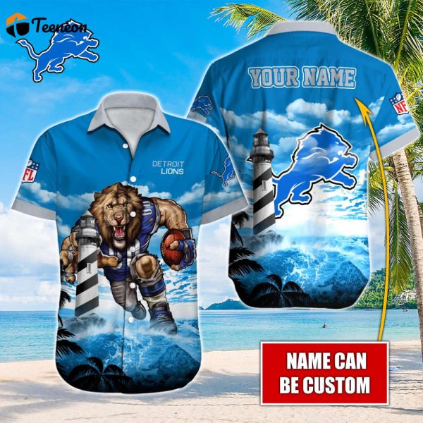 Detroit Lions NFL-Hawaiian Shirt Custom