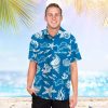 Detroit Lions Name Personalized Short Sleeve Button Up Tropical Aloha Hawaiian Shirt Set for Men Women Kids