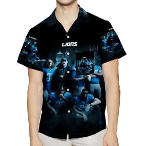 Detroit Lions Team   3D All Over Print Summer Beach Hawaiian Shirt With Pocket