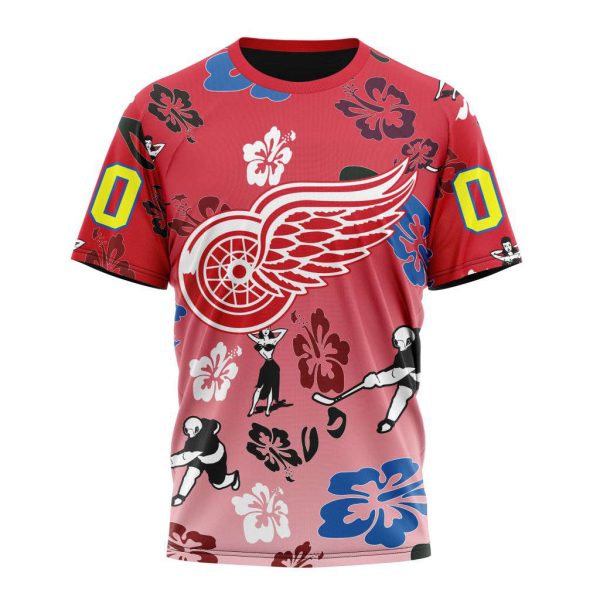 Detroit Red Wings Hawaiian Style Designs Unisex T-Shirt For Fans TS3077