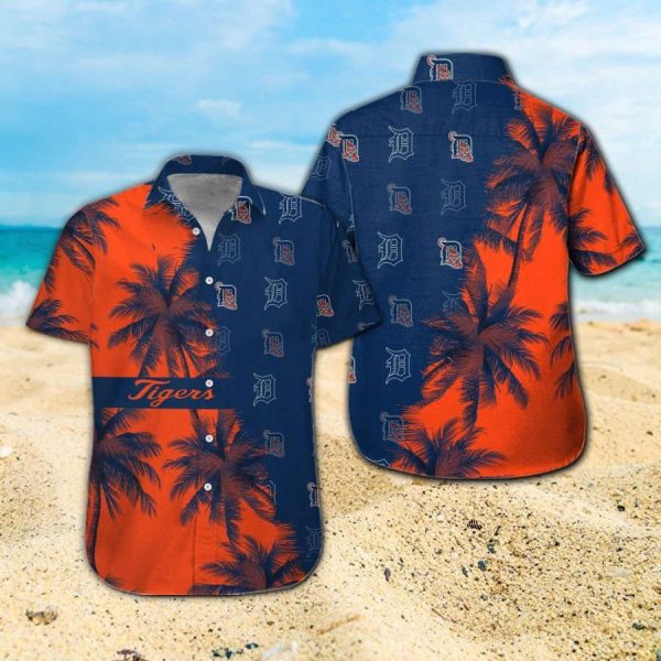 Detroit Tigers Short Sleeve Button Up Tropical Aloha Hawaiian Shirt Set for Men Women Gift for Fans