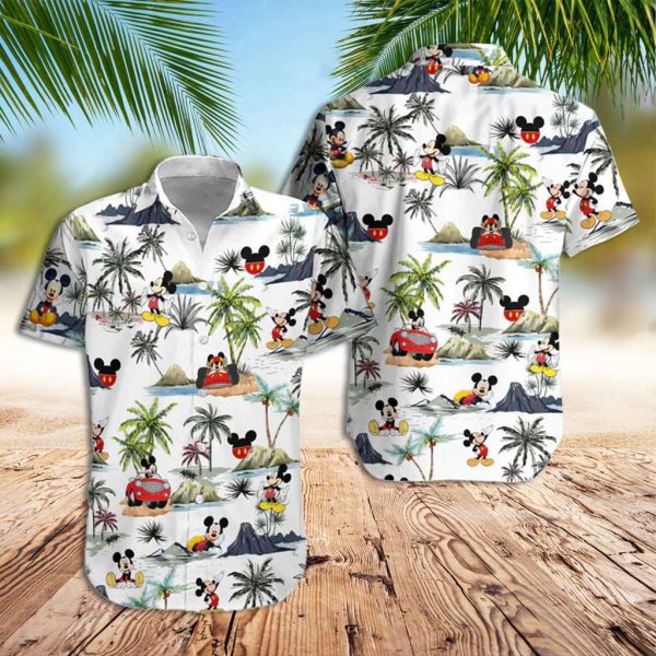 Disney Hawaiian Shirt Mickey Mouse Landscape Hawaiian Shirt