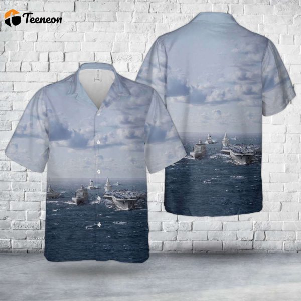 French Navy Ships Hawaiian Shirt Gift for Dad Father Days