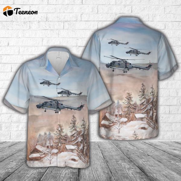 German Navy Westland WG-13 Super Lynx Mk88a (code 83+25) Hawaiian Shirt Gift for Dad Father Days