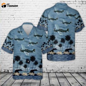 Grumman F4F Wildcat US Navy WWII fighter plane Hawaiian Shirt Gift for Dad Father Days