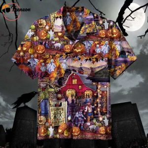 Halloween Barn Dance Hawaiian Shirt For Men Women Beach Outfit Summer