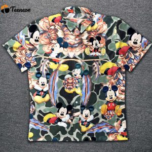 Hawaii Shirt Mickey Vintage Cotton Hawaiian Shirt-zx10495