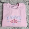 Hawaiian Aloha State Embroidered Sweatshirt: Unisex Perfect for Men & Women