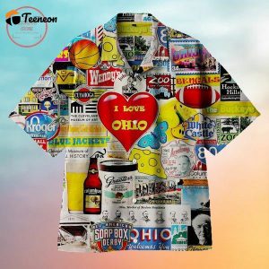 I Love Ohio Hawaiian Shirt For Men Women Beach Outfit Summer