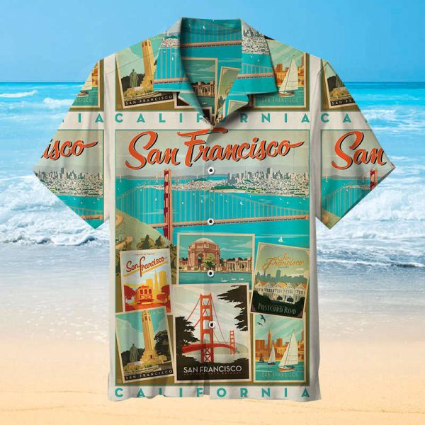 I Love San Francisco | Short-sleeved Unisex Hawaiian Shirt