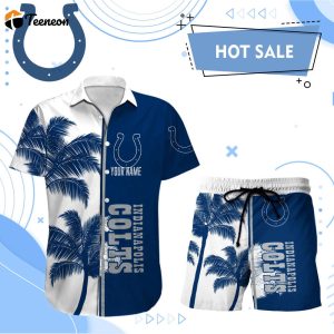 Indianapolis Colts Hawaii Shirt Men Short Custom  NFL