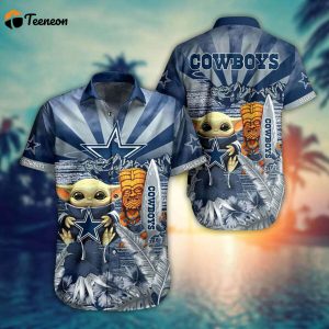 Limited Dallas Cowboys Cute Yoda Hug Cowboys Hawaiian Shirt