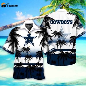 Limited Dallas Cowboys Palm Tree Graphic Hawaiian Shirt