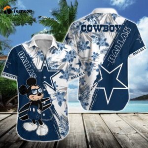 Limited Edition Dallas Cowboys Surfers Mikey Mouse 3D Hawaiian Shirt