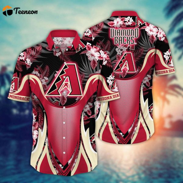 MLB Arizona Diamondbacks Hawaiian Shirt Flower Grandstand Glamour For Fans