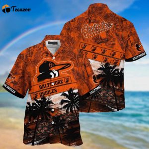 MLB Baltimore Orioles Hawaiian Shirt Palm Tree Pattern For Fans Sports